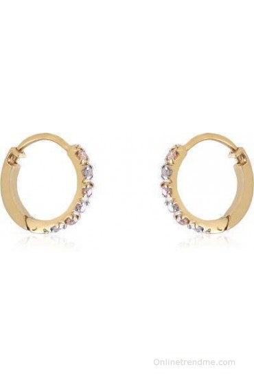 Jisha Rhythm Of Love 18 K Diamond Gold Huggie Earring